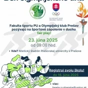 POZVÁNKA: Beh olympijského dňa v duchu fair play