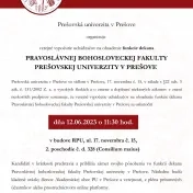 OZNAM: Verejné vypočutie uchádzačov na obsadenie funkcie dekana Pravoslávnej bohosloveckej fakulty Prešovskej univerzity v Prešove