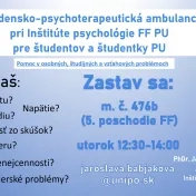 Poradensko-psychoterapeutická ambulancia pri Inštitúte psychológie FF PU pre študentov a študentky PU