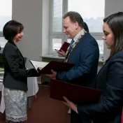 Poďakovanie zamestnancom univerzity, pri príležitosti významných životných jubileí