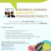 Odborný seminár absolventov Pedagogickej fakulty (nultý ročník)