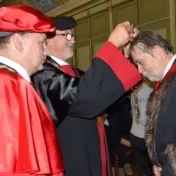 Udelenie titulu Doctor honoris causa rektorovi Eötvös Loránd univerzity v Budapešti Prof. Dr. Barnovi Mezeymu, DSc.