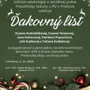 Ďakovný list