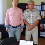 Hanušovce nad Topľou - S. Straka-primátor, JUDr. Kaščák - prednosta MsU