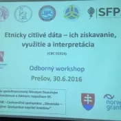 Workshop - Etnicky citlivé dáta - ich získavanie, využívanie a interpretácia
