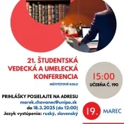 21. študentská vedecká a umelecká konferencia