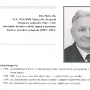 Ocenenie doc. PhDr. Michala Varcholu, CSc.