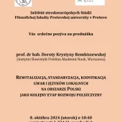 Prednáška prof. Doroty K. Rembiszewskej