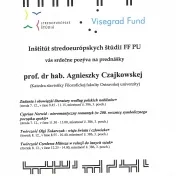 Prednášky prof. dr hab. Agnieszky Czajkowskej (Erasmus+)