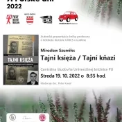 Autorská prezentácia knihy - Mirosław Szumiło: TAJNI KSIĘŻA