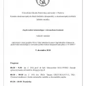 Vedecký seminár Jazykovedná terminológia v slovanskom kontexte