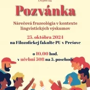 Nárečová frazeológia v kontexte lingvistických výskumov - pozvanie na seminár
