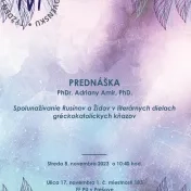 Prednáška PhDr. Adriany Amir, PhD.