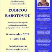 Beseda s ukrajinistkou doc. PhDr. Ľubicou Babotovou, CSc.