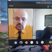 Hosťujúci profesor z Ľvovskej národnej univerzity I. Franka - Katedra prekladateľstva a kontrastívnej lingvistiky Hryhorija Kočuru - prof.  Taras Shmiher na našom inštitúte