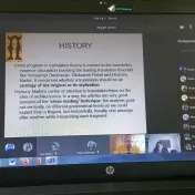 Hosťujúci profesor z Ľvovskej národnej univerzity I. Franka - Katedra prekladateľstva a kontrastívnej lingvistiky Hryhorija Kočuru - prof.  Taras Shmiher na našom inštitúte