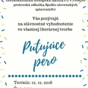Putujúce pero - súťaž stredoškolákov v literárnej tvorbe