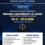 ZMIERENIE A SPRAVODLIVOSŤ V 21. STOROČÍ: AKTUÁLNE VÝZVY PROBÁCIE A MEDIÁCIE - pozvánka na medzinárodnú vedeckú konferenciu 5.11. - 7.11.2026 HOTEL KARPÁTIA HUMENNÉ