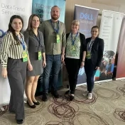 Mgr. Orikhan, doc. Mokrišová, Dr. Korečko, doc. Šofranková, Dr. Košíková na konferencii v Košiciach (v roku 2025)
