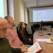 Dr. Petruška, Dr. Vravec a doc. Mokrišová počas záverečnej oponentúry projektu KEGA č. 001PU-4/2022