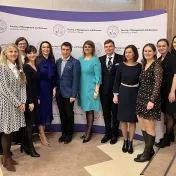 Členovia KFUMM, doc. Ing. Katarína Valášková, PhD., doc. Ing. Pavol Ďurana, PhD. počas obhajoby dizertačnej práce Ing. Stanislava Letkovského (v roku 2025)