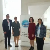 doc. Horváthová a doc. Mokrišová na konferencii EBES v Lisabone (v roku 2025)