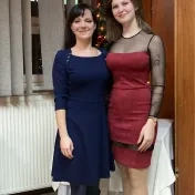 doc. Vašaničová a Mgr. Melnyk počas vianočného posedenia (v roku 2024)