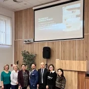 Dr. Matijová, Dr. Jusková, Mgr. Melnyk a Mgr. Orikhan počas prednášky spoločnosti Prosight (v roku 2024)