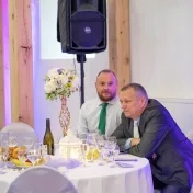 Dr. Korečko a Dr. Vravec pri príležitosti 20. výročia založenia fakulty (v roku 2024)