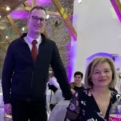 prof. Lyócsa a Dr. Matijová pri príležitosti 20. výročia založenia fakulty (v roku 2024)