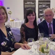 Dr. Matijová, doc. Vašaničová a Dr. Petruška pri príležitosti 20. výročia založenia fakulty (v roku 2024)