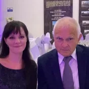 doc. Vašaničová a Dr. Petruška pri príležitosti 20. výročia založenia fakulty (v roku 2024)