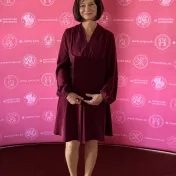doc. Horváthová počas udeľovania Ceny rektora (v roku 2024)