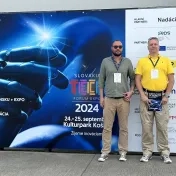 Dr. Korečko a Dr. Vravec na inovačno-technologickej konferencii SlovakiaTech Fórum-Expo (v roku 2024)