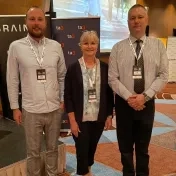 Dr. Korečko, doc. Šofranková a Dr. Vravec na konferencii Inovácie a digitálna transformácia v Bratislave (v roku 2024)
