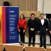 Dr. Miškufová, Dr. Korečko, doc. Šofranková a doc. Jenčová na prednáške spoločnosti KPMG (v roku 2024)