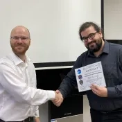 Dr. Bačinský na kurze Základy analýzy dát v programovacom jazyku R (v roku 2023)