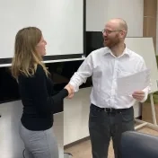 Dr. Miškufová na kurze Základy analýzy dát v programovacom jazyku R (v roku 2023)