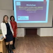 doc. Mokrišová a doc. Horváthová na workshope (v roku 2023)