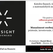 Prednáška odborníkov z praxe v oblasti financií, investovania a bankovníctva