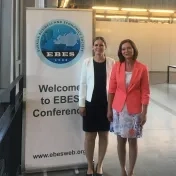 doc. Horváthová a doc. Mokrišová na konferencii EBES v Istanbule (v roku 2023)