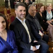 doc. Jenčová, doc. Horváthová a doc. Šofranková počas udeľovania titulu Doctor honoris causa (v roku 2024)
