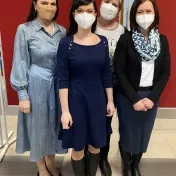 Členky KFUMM na obhajobe habilitačnej práce Dr. Vašaničovej (v roku 2021)
