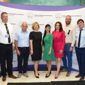 Dr. Vravec, Dr. Petruška, Dr. Matijová, doc. Vašaničová, doc. Jenčová, Dr. Korečko, Dr. Rovňák na konferencii vo Vysokých Tatrách (v roku 2023)