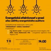 Prednáška odborníkov z praxe na tému "Energetická efektívnosť v praxi"