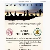 International scientific conference - HOMO PEREGRINUS Human being as a pilgrim along the path of life - GTF PU 10.11.2023