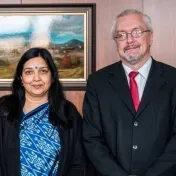 Indian Ambassador visited the University of Prešov and met with FMB students from India