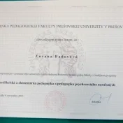 Predškolská a elementárna pedagogika a pedagogika psychosociálne narušených