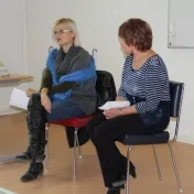 Spisovateľka Gabriela Futová na PF (4. 11. 2013)