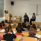 Spisovateľka Gabriela Futová na PF (4. 11. 2013)